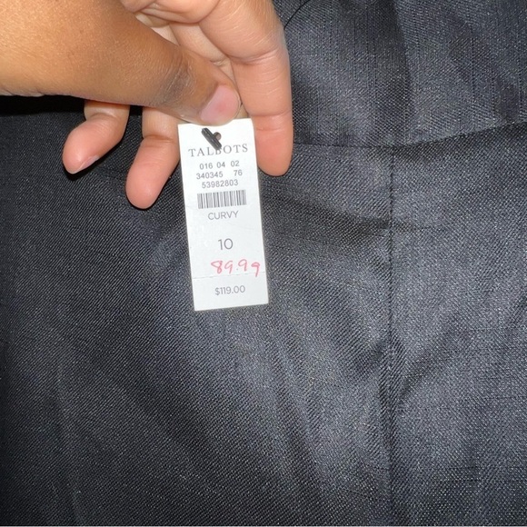 NWT Talbots Black Linen Blend Dress Pants - Picture 3 of 10